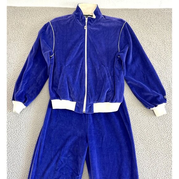 Vintage 70s Paco Rabanne Tracksuit Terrycloth Velvet Sweatpants Jogger - Picture 12 of 16